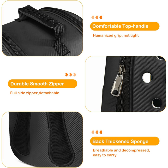 Рюкзак-переноска для котів та цуценят ALLSOPETS Bubble - чорний