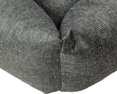 Лежанка для собак водонепроникна - лежанки для маленьких та великих собак - лежанка для собак з неслизьким дном - собачий кошик, лежанка 120x90x20 чорне лляне полотно