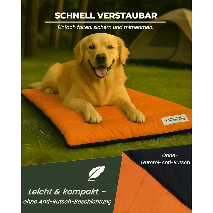 Водонепроникний килимок для собак RovePad Base 110x68 см - неслизький, миючий, стійкий до подряпин, для собак та котів, для подорожей та кемпінгу