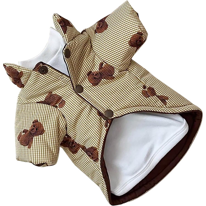 Теплий зимовий одяг для собак, куртка для холодної погоди, XS, жовтий