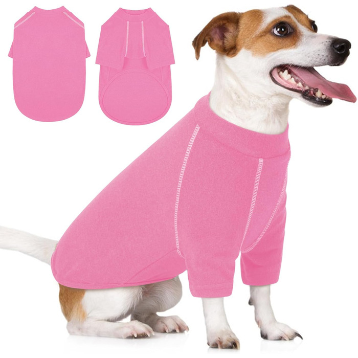 Пуловер для собак, теплий флісовий халат, сорочка для собак, пуловер для собак, теплий та легкий пуловер для собак, зимовий халат для собак, халат для собак на відкритому повітрі, куртка для собак, пуловер для собак, флісовий халат для собак (Рожевий, 5XL