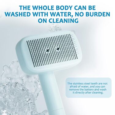 Іонна щітка для тварин Pet Ion Brush: самоочисна щітка для собак та котів, зменшує статичну електрику, для короткої та довгої шерсті