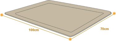 Підстилка для собак та котів Raikou з плюшевою подушкою, флісова, зручна та нековзна (100x70 см)