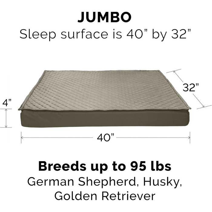 Крісло-лежанка для собак XL Furhaven – Водостійке, з принтом логотипу, Оксфордський поліканвас, знімний чохол, 102 x 81 x 1 см