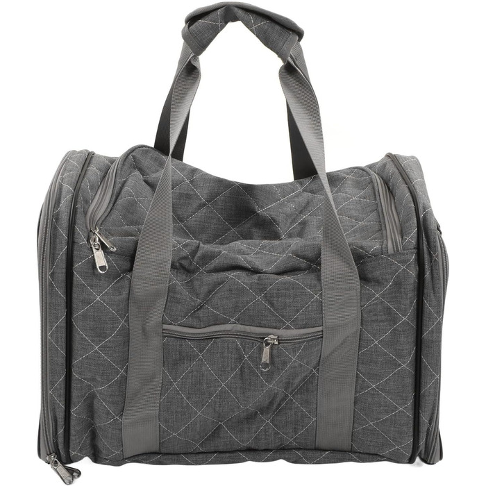 Транспортна переноска для тварин: собак, котів, цуценят (складні, дихаючі, сірі)