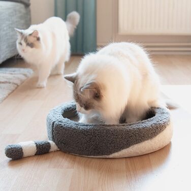 Набір з 2 картонних когтеточок для котів Navaris - круглі картонні килимки-когтеточки, коричневі