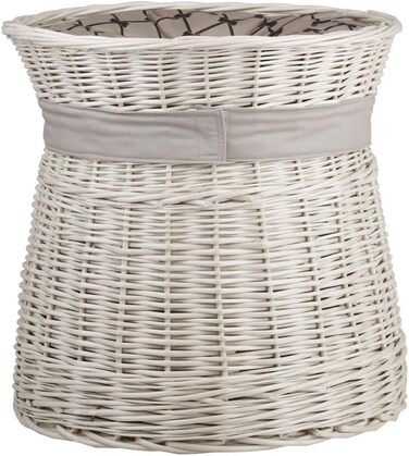 Кругла котяча хатинка e-wicker24 з плетеної лози, двоярусна, з подушкою та стрічкою, котячий турнік (кремово-бежевий)