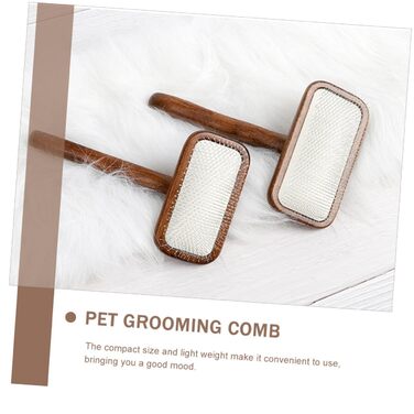 Гребінець для грумінгу собак та котів Haustierkamm: для довгої та короткої шерсті, антиковзаюча ручка