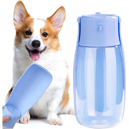 Складана пляшка для води для собак AVELORA - портативний диспенсер для собак, котів, кроликів, цуценят та інших дрібних тварин. Підходить для прогулянок, походів, подорожей. Можна мити в посудомийній машині. Аксесуар для цуценят.