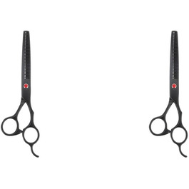 Професійна ножиця для стрижки волосся та текстуризації - чорний колір (2 шт.)