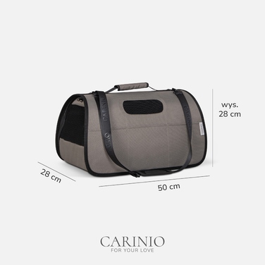 Універсальний переноска для собак Carinio, чорна, 50 x 28 x 28 см