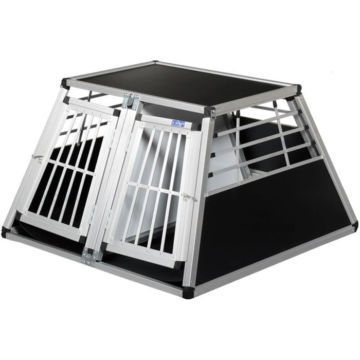 Транспортний бокс для собак Transportbox N56, алюмінієвий, 100x100x62,5 см, з перегородкою та аварійним виходом, безпечний транспорт у багажнику авто