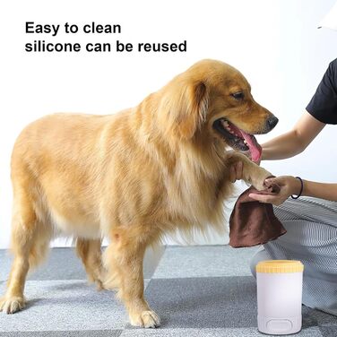 Миска для миття лап собак, очищувач лап | Миска для очищення лап собак - миска-мийка для брудних лап домашніх тварин, силіконовий пристрій для догляду за лапами маленьких, середніх та великих собак (жовтий)