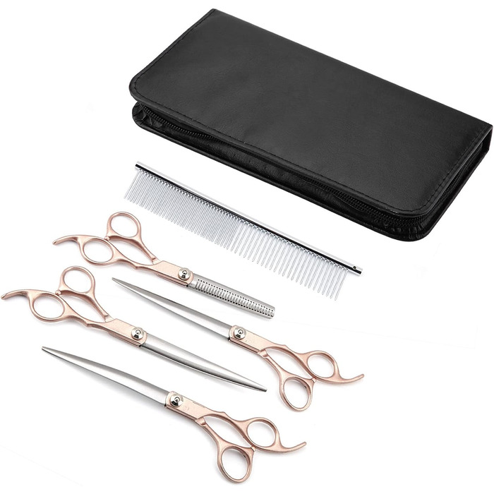Набір для грумінгу домашніх тварин: ножиці для собак та котів, нержавіюча сталь