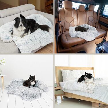 Крісло-ліжко для собак Amazinggirl: 100 x 85 см, м'яке, для маленьких, середніх та великих собак, захист дивану, кошик, лежанка