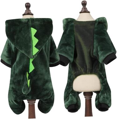 Костюм для собак - динозавр (3 шт.) FRCOLOR, теплий матеріал, для фотосесій та свят