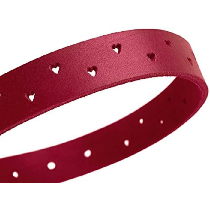 Нашийник для собак HUNTER Aalborg Soul, червоний, з сердечком, міцний, розмір 35