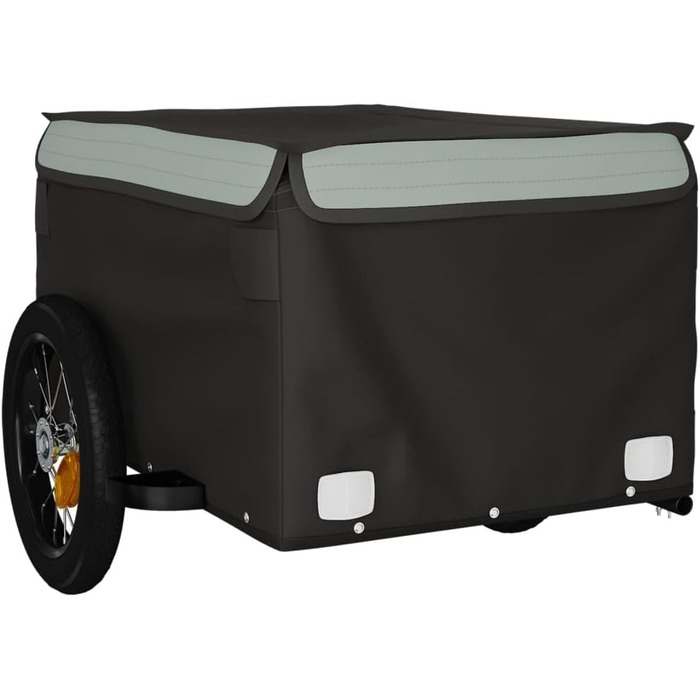 Причіп для велосипеда, переноска для собак, чорно-сірий, 30 кг, для щоденного транспортування, легко монтується