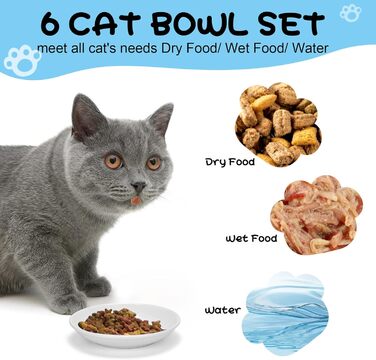 Набір мисок для котів з кераміки (3 шт.) з антиковзними килимками - Katzennapf