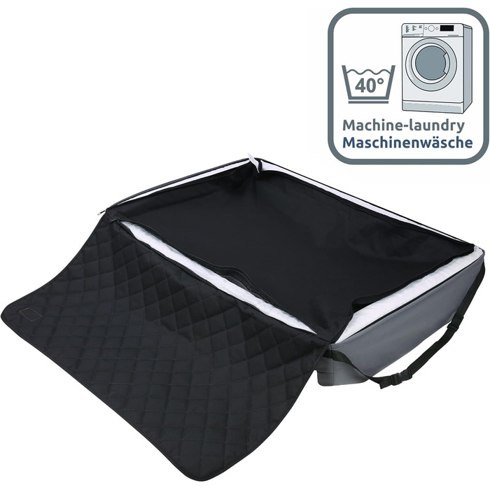 Ваш GEAR Termoli - лежанка для собак 100x70 см, захист для багажника авто, еко-шкіра, миється, преміум якість. Лежанка для собак, корзина для собак, килимок для собак, туристична лежанка.