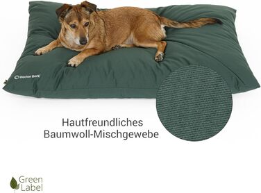 М'яке ліжко для собак великих порід Doctor Bark GreenLabel - зручне, миється, зелене (L)