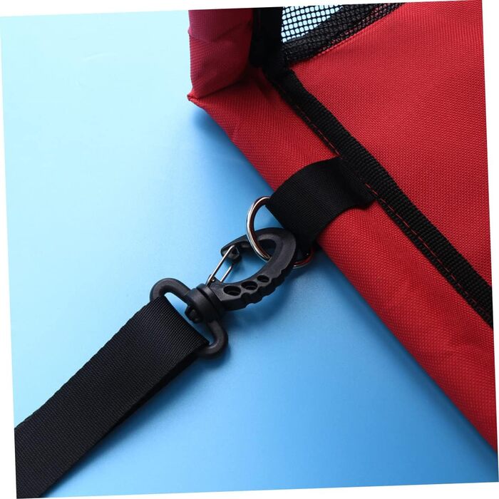 Сумка-переноска для собак та котів BESPORTBLE - дихаюча, безпечна, з регульованим ременем та кишенею для зберігання (червона)