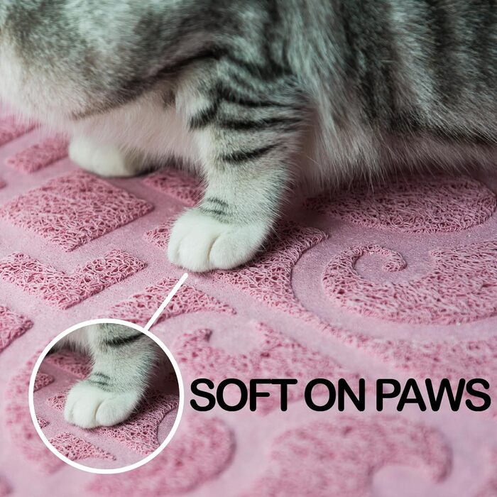Килимок для котячого туалету PetLike, товстий, довговічний, водонепроникний, праний, з нековзкою основою, м'який для лап, легкий у догляді, без BPA, 76,2×45,7 см, 2 шт.