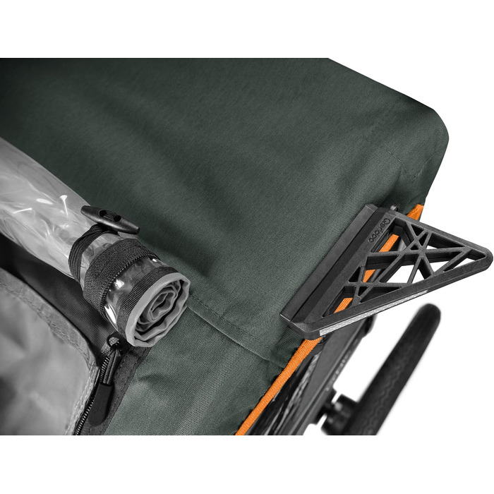 Qeridoo Lynix 2 Forest Green - Причіп для велосипеда 2 дітей з підвіскою та ременями безпеки | Дитячий велопричіп-візок | Qeridoo