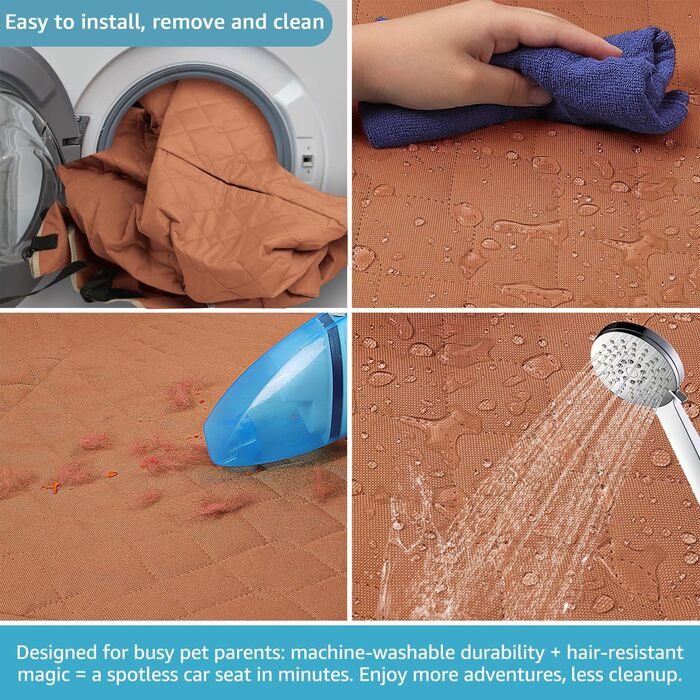 Захисний чохол на заднє сидіння для собак Lassie XL, автомобільна гамак для великих SUV та пікапів, сумісний з F150 F250/Chevrolet Silverado/Ram Pickup/GMC Sierra/Toyota Tundra та Crew Cab, коричневий