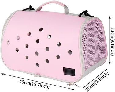 Складана переноска Samnuerly для домашніх тварин, котів і собак, 39,9 x 23,1 x 23,1 см, дорожня сумка для транспортування у літаку, авто, поїзді