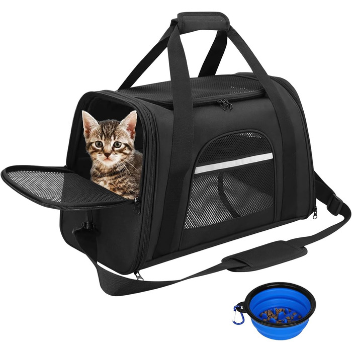 Транспортна сумка для котів та собак SHJOEE, розширювана, складана, 43x28x25 см.