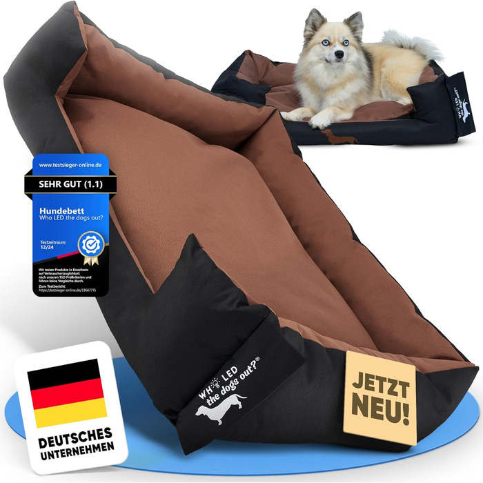 Міцне ліжко для собак: великих, маленьких, цуценят та літніх собак. Зручне собаче ліжко-корзина, різні кольори (M, онікс)