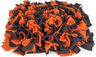 Килимок для собак TrendPet для нюхання, 48x48 см, 10 см товщина, нековзний, оранжевий