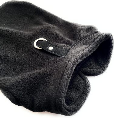 Тепла жилетка JACKO & CO для собак та котів з кільцем для повідка, чорна, розмір XXL (10,8-15,9кг)