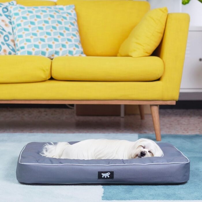 Ортопедичний лежак для собак та котів FERPLAST Polo - 80x50x8 см (Сірий)