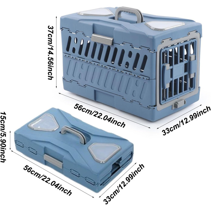 Транспортна переноска для котів та собак Palaufr: складана, дихаюча, для подорожей, авто, літака