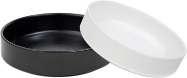 Котло propositions для котів та кошенят з кераміки, 15*4 см (чорний та білий)