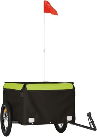 Причіп для велосипеда Gecheer, вантажний причіп, чорний пластиковий контейнер для перевезення вантажів, собак (124 x 62.5 x 52 см)