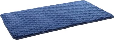 Лежак для собак Flamingo Weimar, прямокутний, синій, 116x69x2 см, знімний чохол, антиковзке дно, підходить для кліток, праний