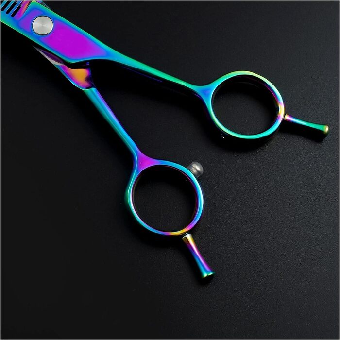 Ножиці для грумінгу домашніх тварин RWRAPS 7 дюймів, модель 'Райдужний рибка', для собак та котів, професійні