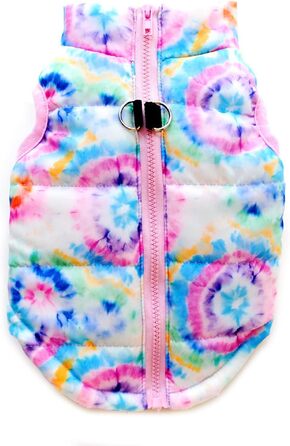 Зимовий теплий пуховик для собак YRRYGMN, тепла куртка, жилет, костюм для котів, цуценят, собак (Райдуга, S)