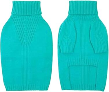 Пуловер для великих собак, термо-пуловер, святковий пуловер, ролkragen для великих собак, хлопчиків та дівчаток, еластичний, для холодної погоди, одяг для великих собак (S, світло-блакитний)