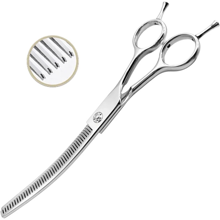 Професійна філірувальна ножиця Profi 7,5 дюймів для собак, котів та інших тварин. Нержавіюча сталь 440C, витончення 20%-30%