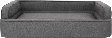 Ліжко для собак та котів, корзина, крісло, ліжко-лежанка, знімний чохол, XXL (117x79 см), сірий графіт