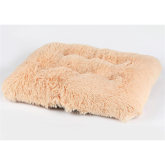 Крісло-ліжко для собак та котів LIVEINU з штучного хутра, прямокутне, плюшеве, маленьке, зручне, миється, колір шампань, XL (94x63x10 см)