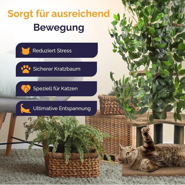 Котячий будиночок-крісло 160 см – стабільний котячий будиночок з змінними подушками – для великих котів – сучасний та декоративний