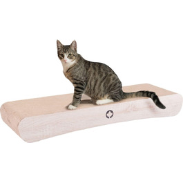 Котячий будиночок з гофрокартону з гофрокартону XXL 86 x 27 x 11,5 см, дизайн під дерево, хвиляста поверхня