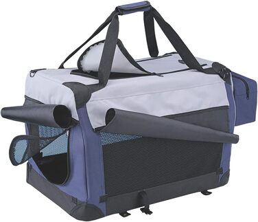 Переноска для тварин Nobby Traveller PLUS, синьо-сіра, 70x52x52 см