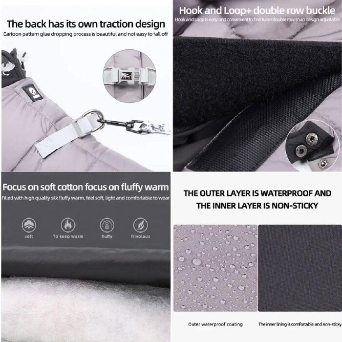 Теплий зимовий одяг для собак - теплий зимовий плащ, бавовна, для собак