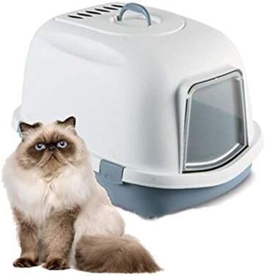 Лоток для котів Stefanplast Super Queen, 55 x 71 x 46,5 см, сталево-блакитний